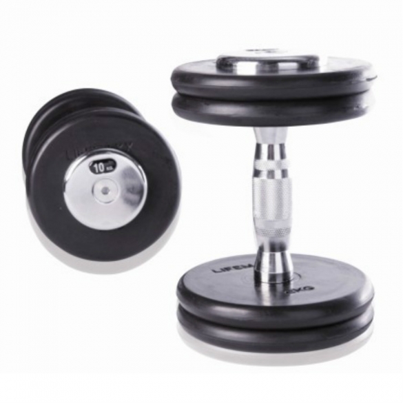 LifeMaxx Dumbbellset 2 x 58 kg voorgevormde grip (LMX 75C) LMX75C58KG